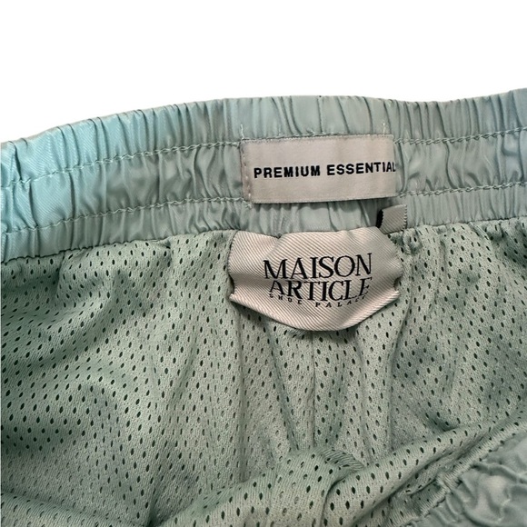 Mason Article Premium Essentials Shorts Mint Green W/ Zip Pockets Mesh Lined M - Picture 6 of 17